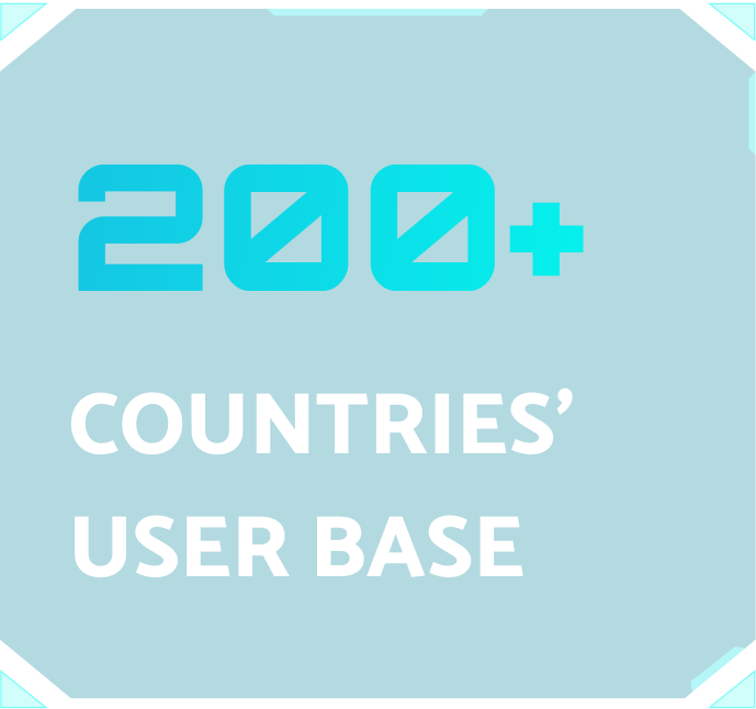 200+ countries' user base